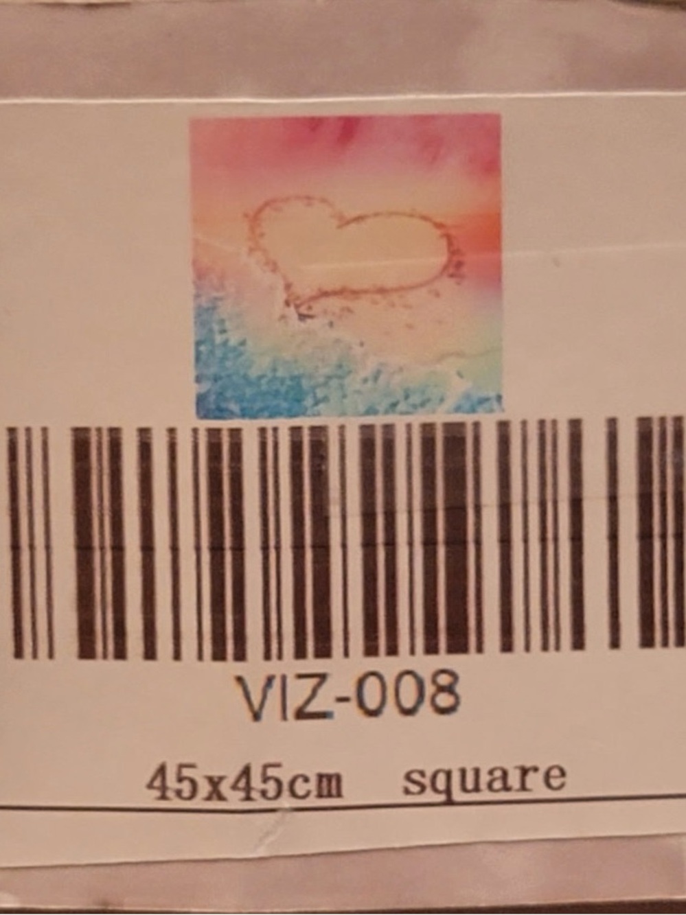 Diamond painting kit - 45x45 cm - square drills - “ Heart in Sand”